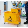 Skuteczny mop przemysłowy wózek 20l wiadro dwukomorowe